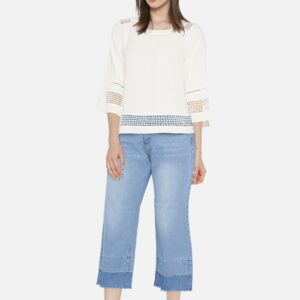 Wills Lifestyle Women Off-White Solid Styled Back Top