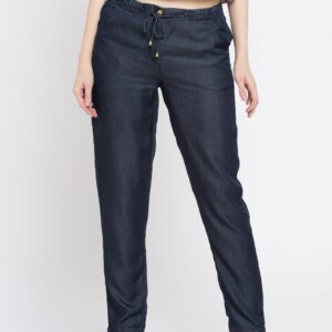 Wills Lifestyle Blue Casual Trousers