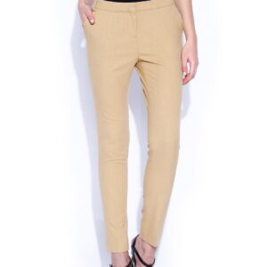 Wills Lifestyle Khaki Slim Trousers