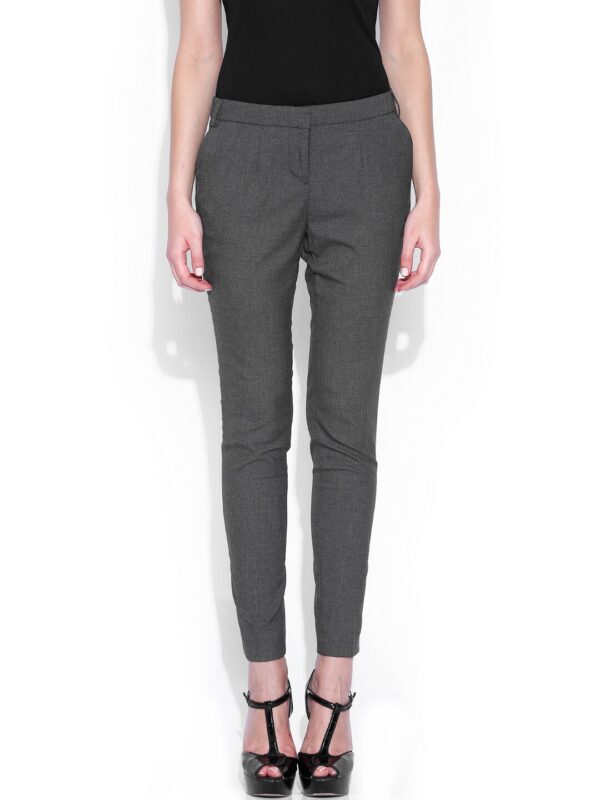 Wills Lifestyle Charcoal Grey Slim Fit Trousers