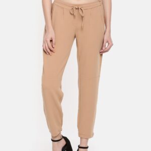 Wills Lifestyle Women Beige Regular Fit Solid Joggers