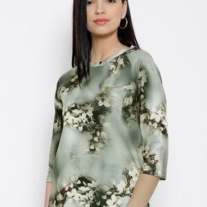 Wills Lifestyle Grey Floral Print Top