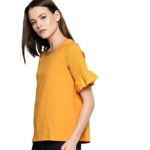 Chemistry Women Mustard  Solid Top