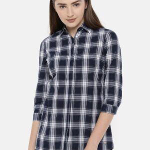 Park Avenue Woman Regular Fit Checked Casual Shirt