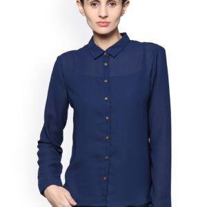 Van Heusen Woman Regular Fit Solid Casual Shirt