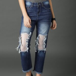 Roadster Women Mid-Rise Highly Distressed Ankle Jeans