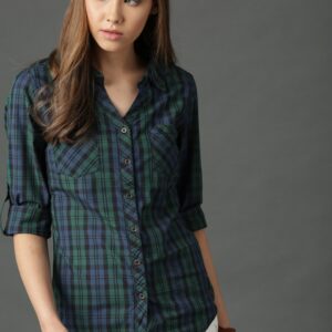 Roadster Women Slim Fit Checked Casual Shirt