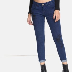 Kook N Keech Women Skinny Fit Mid-Rise Clean Look Stretchable Jeans