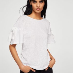 MANGO Women White Solid Top