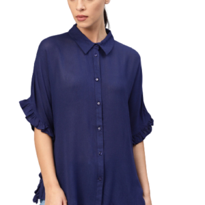 French Connection Women Regular Fit Solid Casual Shirt