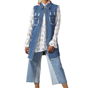 Miss Bennett Women Printed Denim Jacket