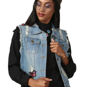 Miss Bennett Women Sleeveless Denim Jacket