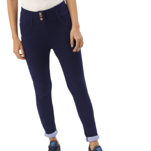 DressBerry Women Blue Solid Jeggings