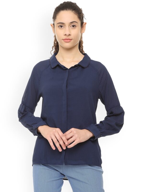 Van Heusen Woman Women  Fit Checked Casual Shirt