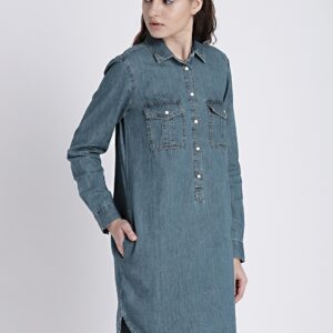 GAP Women"s Popover Denim Shirtdress