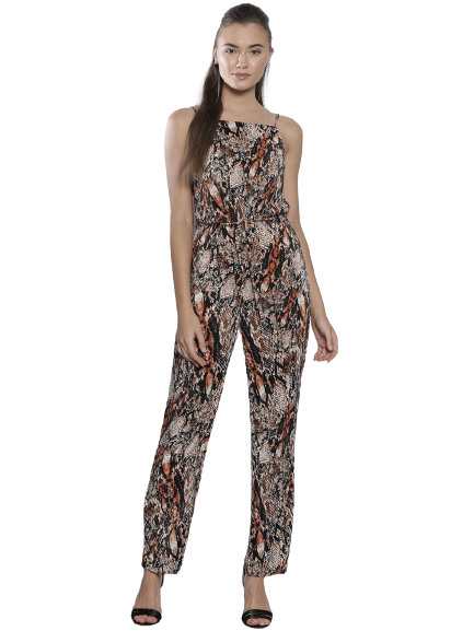 DOROTHY PERKINS Printed Accordion Pleated Basic Jumpsuit