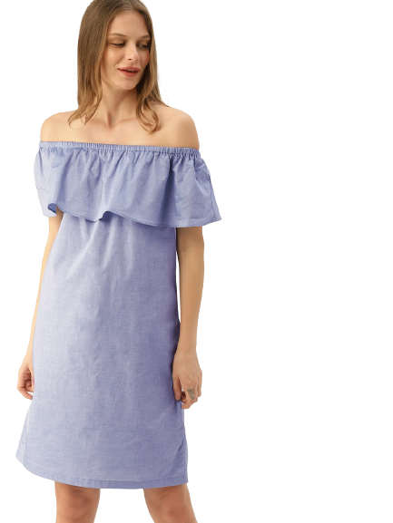 United Colors of Benetton A-Line Off-Shoulder Dress