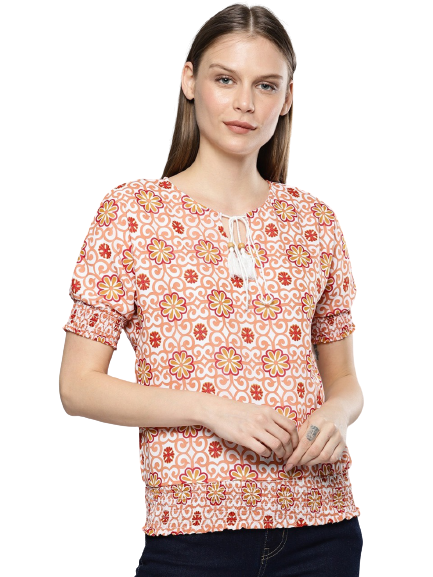 Chemistry Women Printed Blouson Top