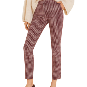 MANGO Women Regular Fit Printed Cigarette Cropped Trousers