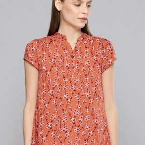 Chemistry Women Rust Printed Top