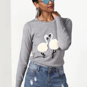 Miss Bennett Women Self-Design Sweater