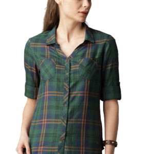 Roadster Women Slim Fit Checked Casual Shirt