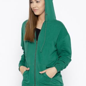 HERE&NOW Women Solid Hooded Sweatshirt