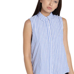 MANGO Women Regular Fit Striped Casual Shirt