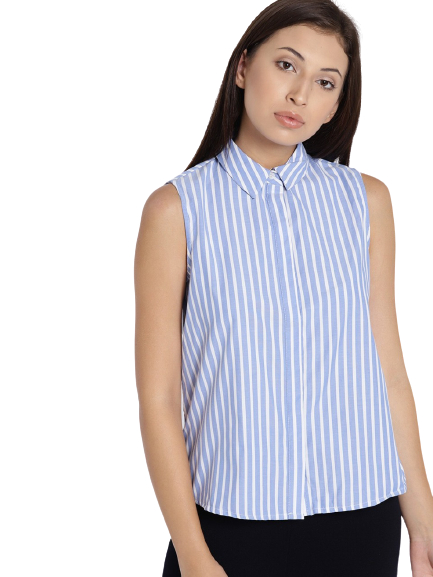 MANGO Women Regular Fit Striped Casual Shirt