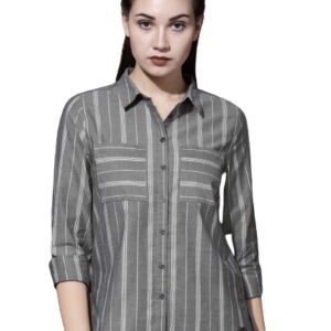 Roadster Women Regular Fit Striped Casual Shirt