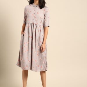 ether Women Printed Fit and Flare Dress