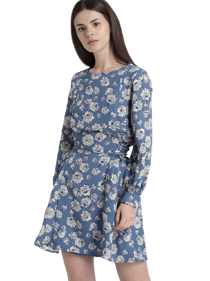 Chemistry Women Printed Fit and Flare Dress