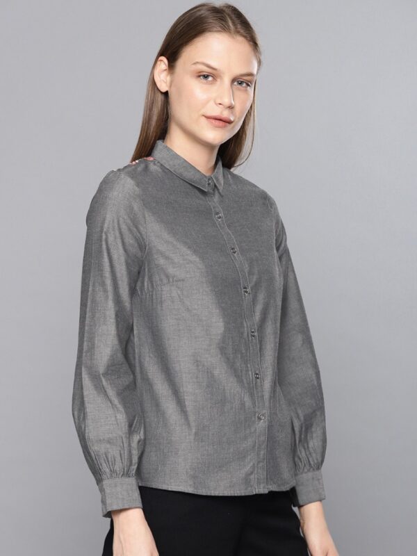 Chemistry Women Embroidered Chambray Shirt