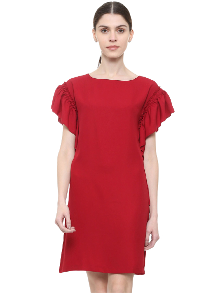 Allen Solly Woman Solid A-Line Dress