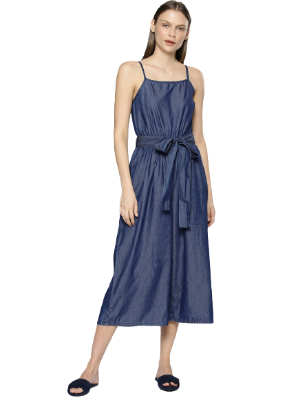 Chemistry Women Solid Culotte Chambray Jumpsuit