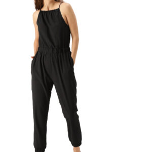 DressBerry Black Solid Basic Jumpsuit