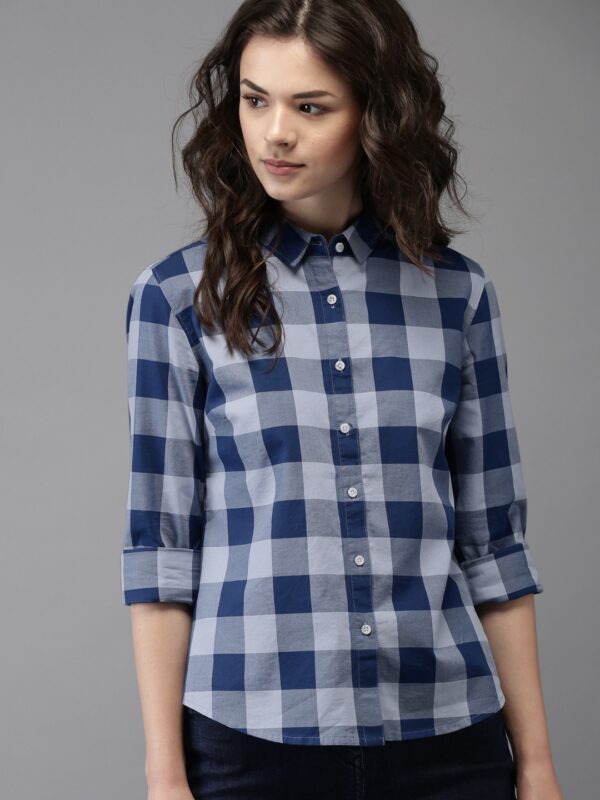 Moda Rapido Women Regular Fit Checked Casual Shirt