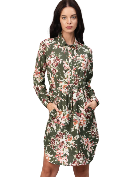 French Connection Women Floral Print Fit and Flare Dress