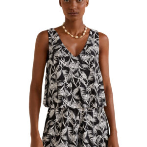 MANGO Printed Layered Playsuit