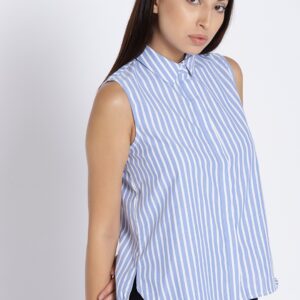 MANGO Women Regular Fit Striped Casual Shirt