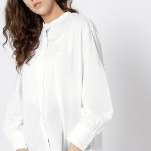 MANGO Women Regular Fit Solid Casual Shirt