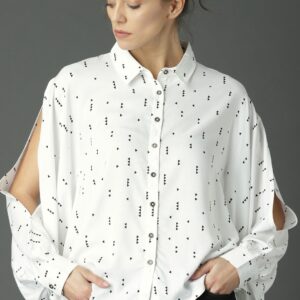 Roadster Women White Printed Top Style Shirt