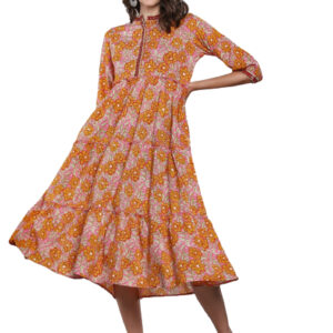 Sangria Women Printed Fusion A-Line Dress