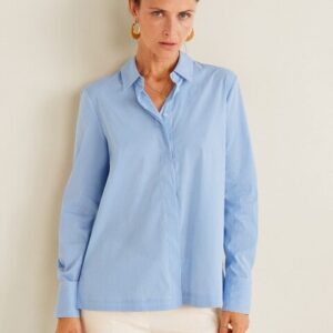 MANGO Women Solid Casual Shirt