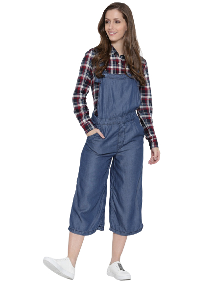 OVS Cropped Denim Dungarees