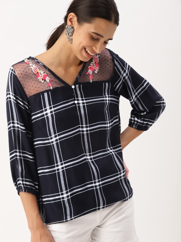 DressBerry Women Checked Top