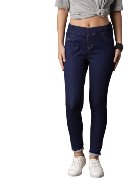 Roadster Women Solid Mid-Rise Denim Jeggings