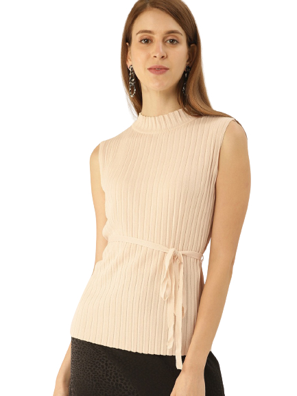 MANGO Women Self-Striped Top