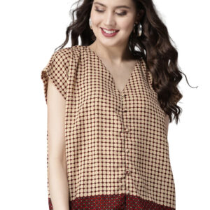 HERE&NOW Women Printed Boxy Top