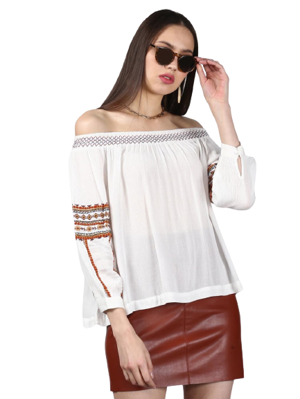 Miss Bennett Self-Design Bardot Top